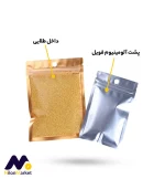 پاکت یک رو متالایز یک رو شفاف داخل طلایی