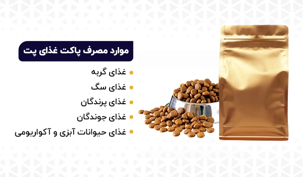 پاکت غذای پت | بسته بندی غذای پت | پاکت غذای گربه | پاکت غذای سگ | پاکت غذای جوندگان | پاکت غذای پرنده | بسته بندی غذای حیوانات خانگی | پاکت غذای حیوانات خانگی 